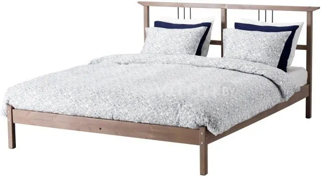 Кровать Ikea Рикене 200x140 (серо-коричневый, Лурой) 693.029.05