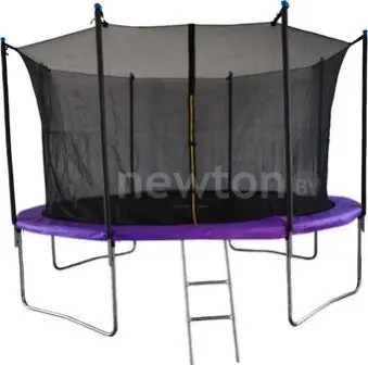 Батут GoUP Elite 12FT (с сеткой и лестницей, фиолетовый)