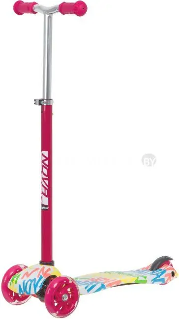 Самокат Novatrack RainBow Start Graffiti 120.NRAINBOW.WPN20 (розовый)