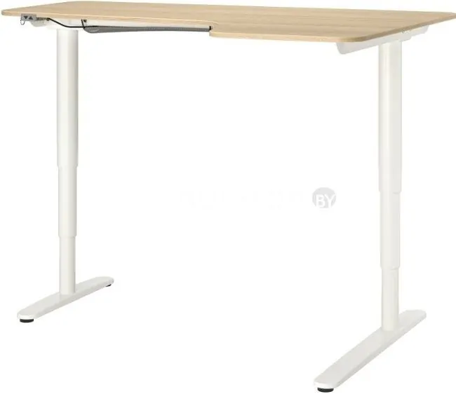Стол Ikea Бекант (дубовый шпон/белый) 292.823.44