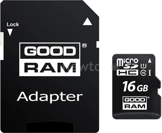 Карта памяти GOODRAM M1AA microSDHC M1AA-0160R12 16GB (с адаптером)