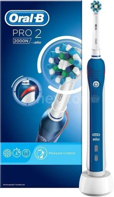 Электрическая зубная щетка Oral-B Pro 2 2000N D501.513.2 (синий)