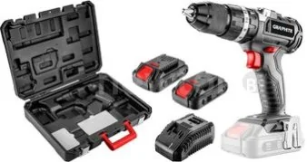 Ударная дрель-шуруповерт GRAPHITE 58G020-SET2 (с 2-мя АКБ, кейс)