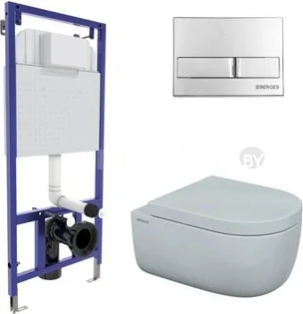 Унитаз подвесной Berges Wasserhaus Ego XL Rimless + Toma SO + Novum525 + L3 043233