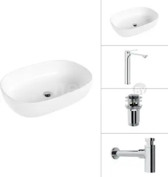 Умывальник Lauter 21836 + Rio 21AM12672 + сифон 21635CH + дон.клапан 21190CH (хром)