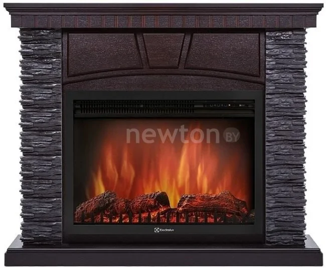Портал Firelight Porto 30U (угловой, камень черный/шпон венге)