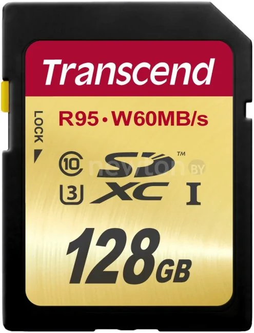 Карта памяти Transcend SDXC UHS-I U3 Class 10 128GB (TS128GSDU3)