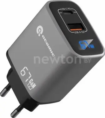 Сетевое зарядное Atomic Voyage G671 GAN 67W (темно-серый)