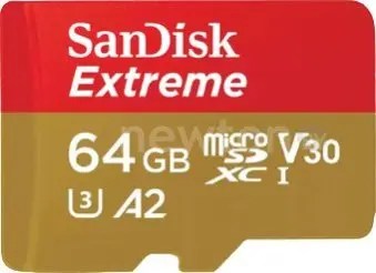 Карта памяти SanDisk Extreme SDSQXAH-064G-GN6MA microSDXC 64GB