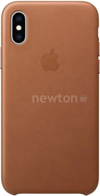 Чехол Apple Leather Case для iPhone XS Saddle Brown