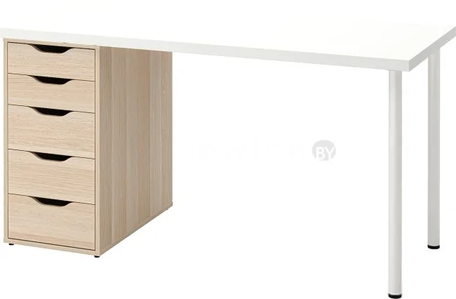 Стол Ikea Лагкаптен/Алекс 194.319.76 (белый/под беленый дуб)