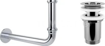 Сифон Wellsee Drainage System 182101004 (сифон, выпуск, хром)