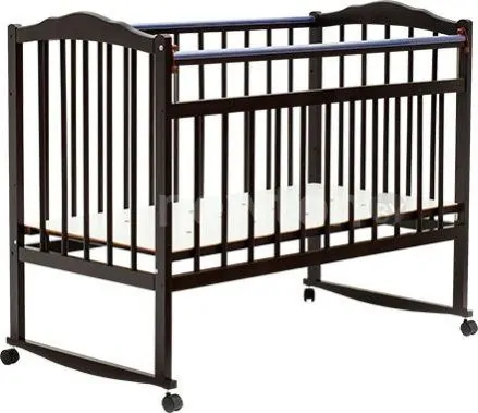 Классическая детская кроватка Bambini М.01.10.09 (темный орех)