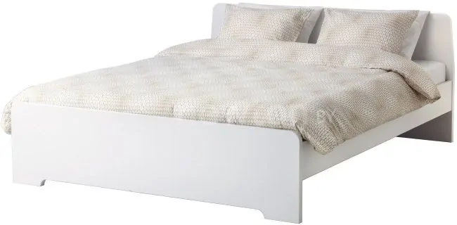 Кровать Ikea Аскволь 160x200 (белый, Лурой) 892.107.16