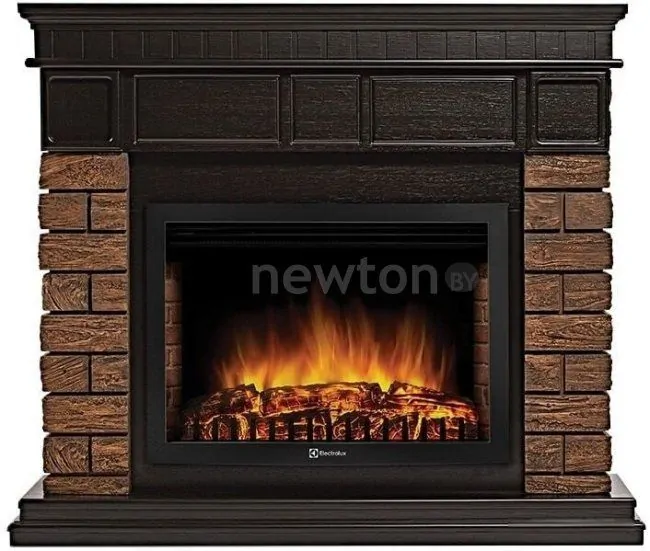 Портал Firelight Bricks Wood 25 (камень темный/шпон венге)