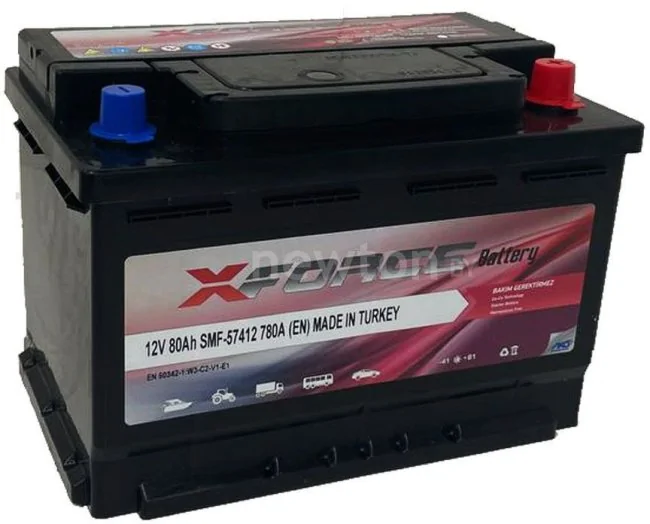 Автомобильный аккумулятор XFORCE 80 R+ (80 А·ч)