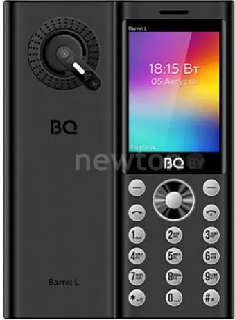 Кнопочный телефон BQ BQ-2458 Barrel L (черный/серебристый)