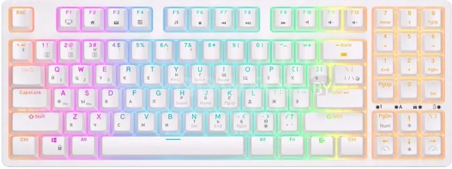 Клавиатура Royal Kludge RK92 RGB (белый, RK Red)