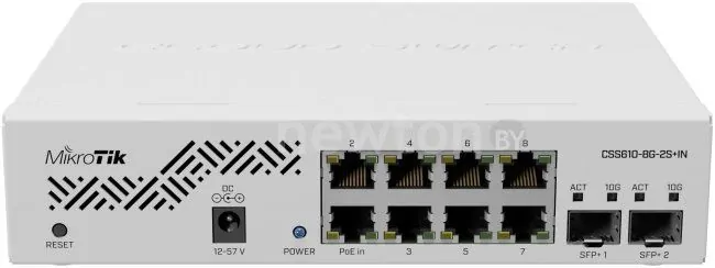 Настраиваемый коммутатор Mikrotik CSS610-8G-2S+IN