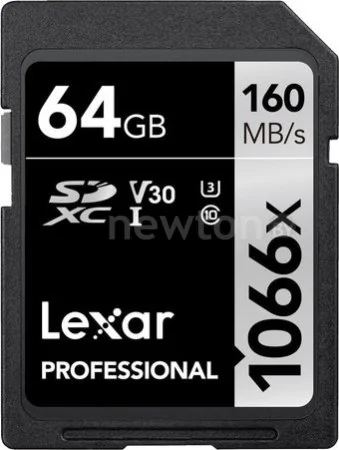 Карта памяти Lexar Professional 1066x SDXC LSD1066064G-BNNNG 64GB