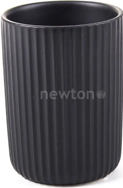 Стакан для зубной щетки и пасты АкваЛиния Плиссе CE1610QA-TB (черный матовый)