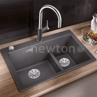 Кухонная мойка Blanco Pleon 6 Split 523697 (каменный серый)