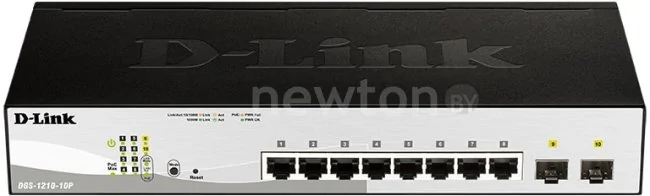 Управляемый коммутатор 2-го уровня D-Link DGS-1210-10P/FL