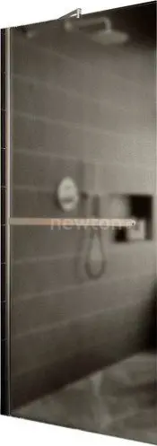 Душевая стенка MaybahGlass 79x195 MGD-728-5ш (бронзовое матовое стекло/хром матовый)