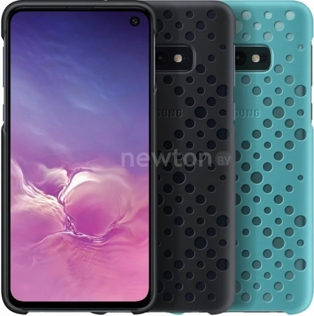 Чехол Samsung Pattern Cover для Samsung Galaxy S10e (черный/зеленый)