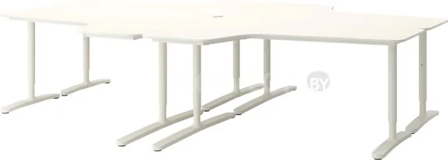 Офисный стол Ikea Бекант (белый) 092.784.61