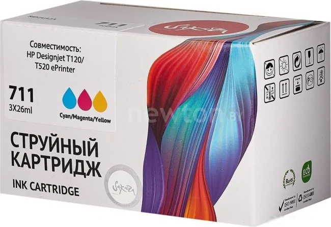 Картридж Sakura Printing SIP2V32A (аналог HP 711 Tri-colour)