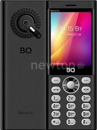 Кнопочный телефон BQ BQ-2832 Barrel XL (черный/серебристый)