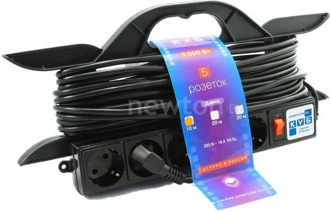 Сетевой фильтр Power Cube 10 м (черный) [PC-LG5-R-10]