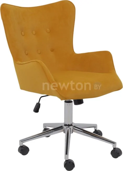 Офисное кресло AksHome Bella Chrome Kiton 719 (велюр/оранжевый мимоза)