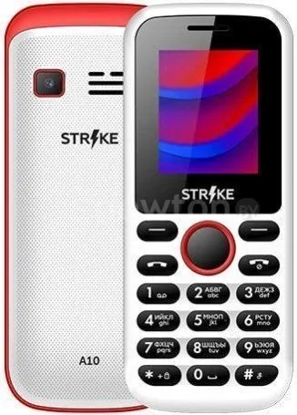 Телефон Strike A10 (белый/красный)