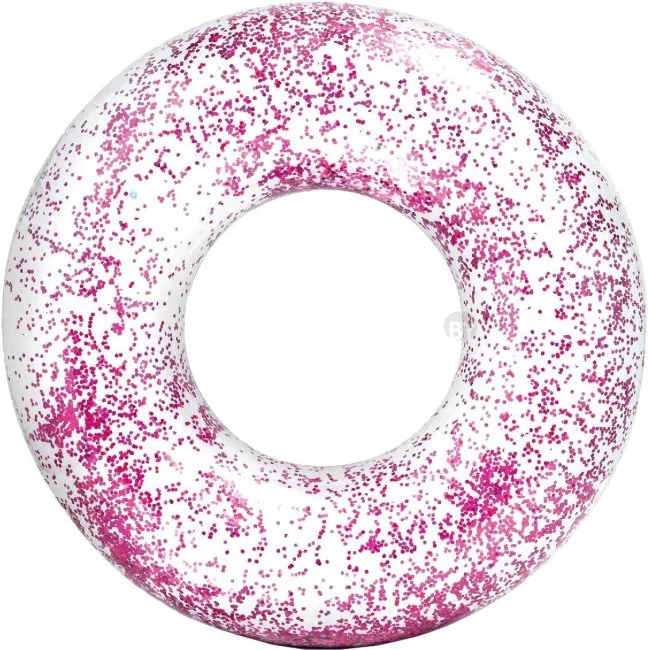 Надувной плот Intex Transparent Glitter Tubes 56274 (фиолетовый)