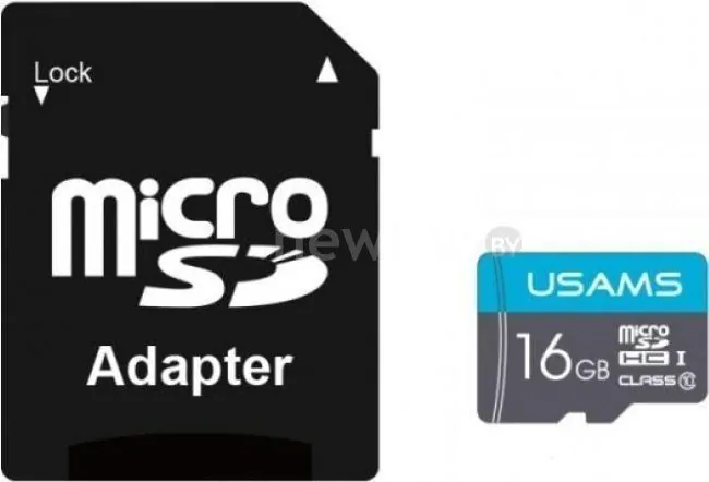 Карта памяти Usams US-ZB117 High Speed TF Card 16GB (с адаптером)