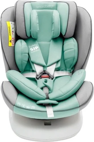 Детское автокресло Amarobaby Champion Isofix AMARO-2008CH-Se/Bi (серый/бирюзовый)