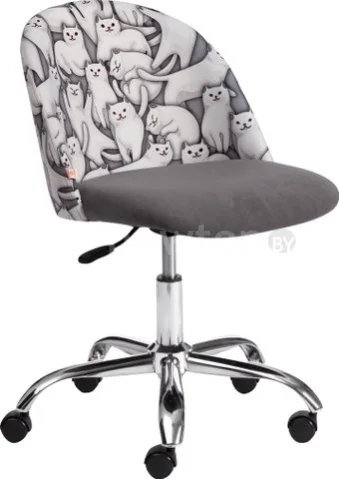 Офисное кресло TetChair Melody Cats/29 (ткань/флок, серый)