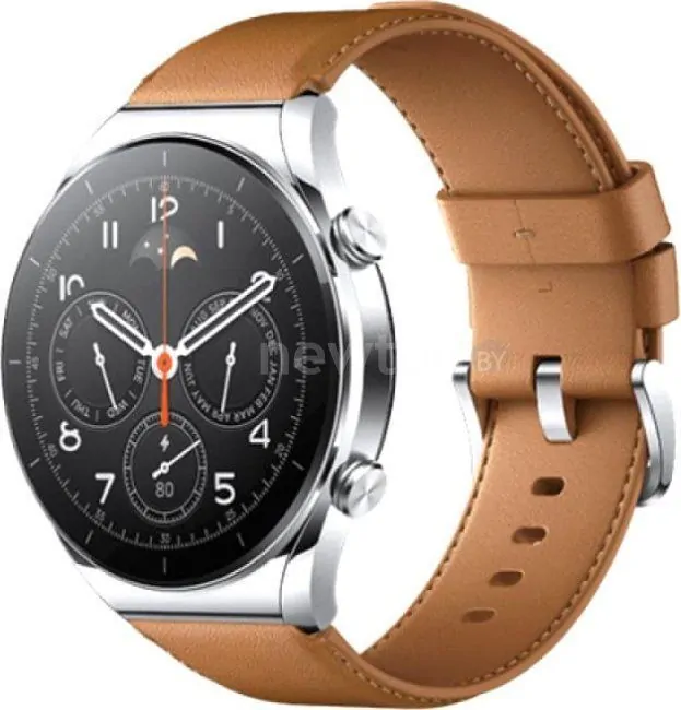 Умные часы Xiaomi Watch S1 (серебристый/коричневый, международная версия)