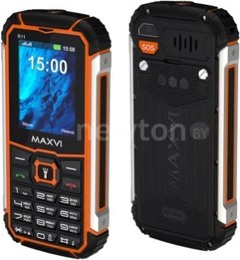 Кнопочный телефон Maxvi R11 (оранжевый)