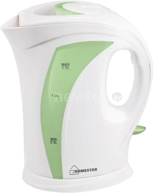 Электрический чайник HomeStar HS-1006 (белый/зеленый)