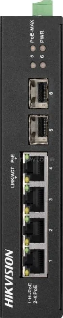 Неуправляемый коммутатор Hikvision DS-3T0506HP-E/HS