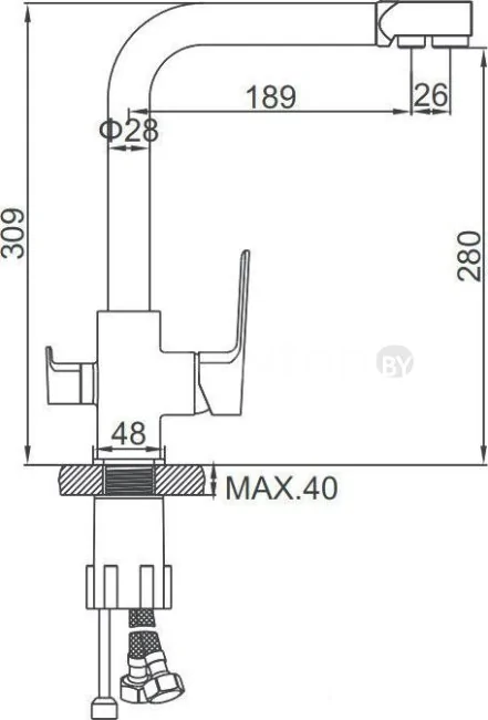 Смеситель Ledeme L4080-3