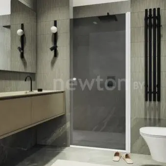 Душевая дверь MaybahGlass 198x70 MGD-1672-1 (графитовое стекло/белый матовый)