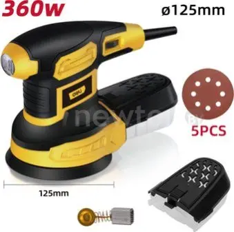 Эксцентриковая шлифмашина Deli YS EDL-SG125-E