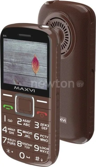 Телефон Maxvi B5 (коричневый)