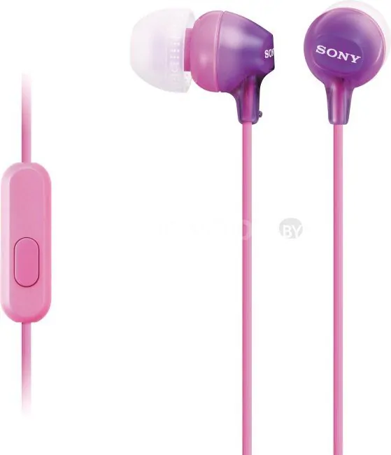 Наушники с микрофоном Sony MDR-EX15AP (фиолетовый)