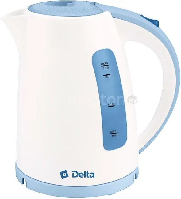 Электрический чайник Delta DL-1056 (белый/голубой)