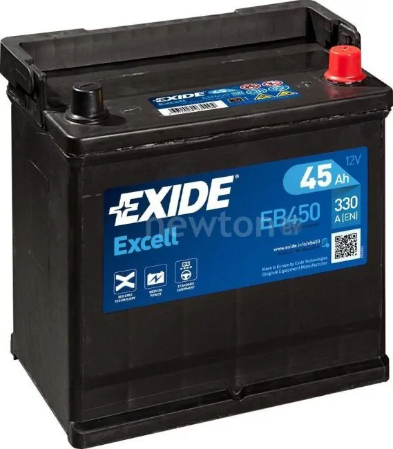 Автомобильный аккумулятор Exide Excell EB450 (45 А/ч)